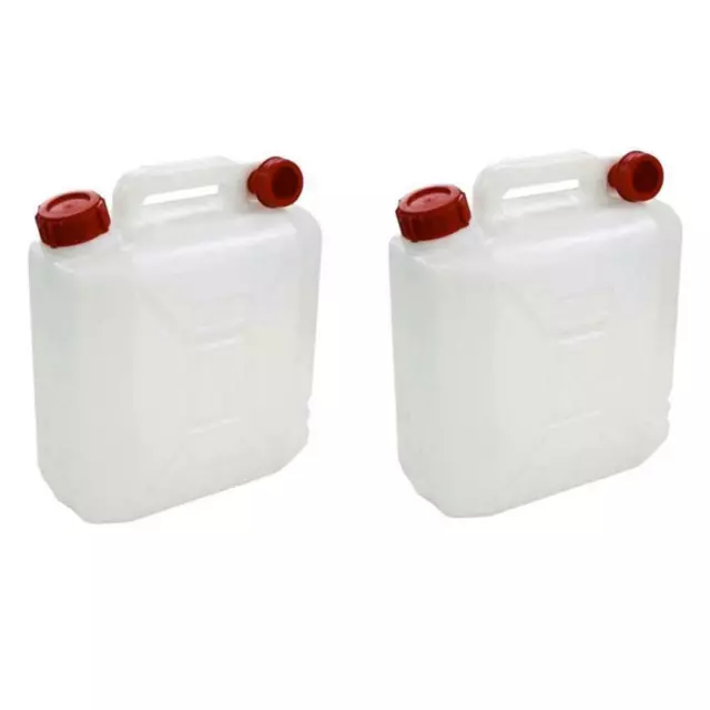 2 x 10L Jerry Can Fresh Water Carrier Containers - Caravan / Camping / Campervan