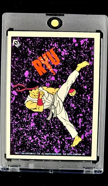 1993 Topps Street Fighter II Stickers 9 Ryu Capcom Retro Video Game Vintage Card