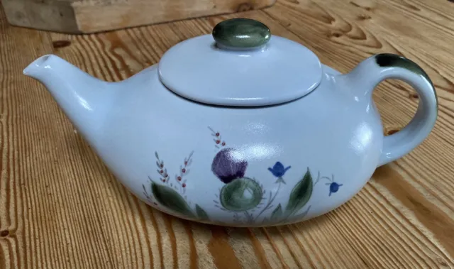 Buchan Portobello Pottery Thistleware Thistle Scottish Stoneware Oval Teapot