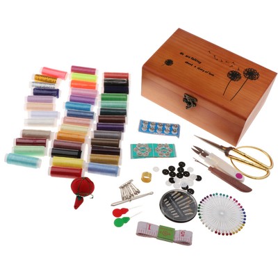 BUYGOO Kit Cucito 101PZ 1 Pacco di Aghi da Cucire conteggio 30 Set da Cucito con Accessori da Cucire con Custodia per Trasporto 30 Bobine di Filo Kit Pratico PE 