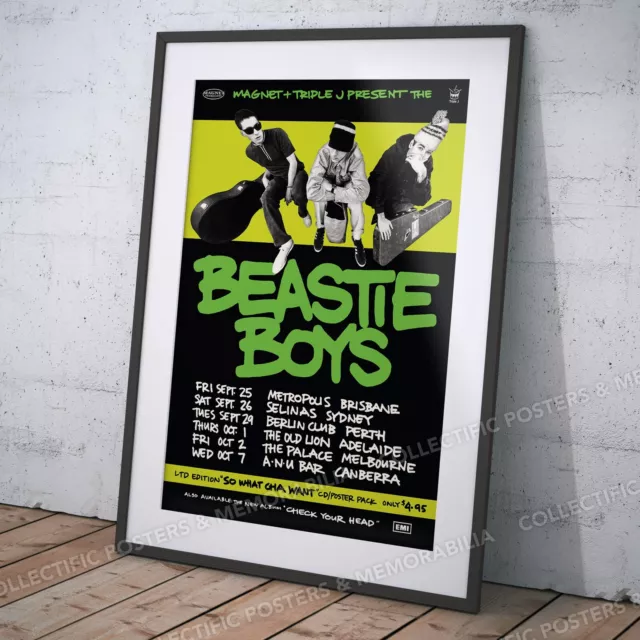 RARE Beastie Boys 1992 Promo Poster  | Australian Check Your Head Tour