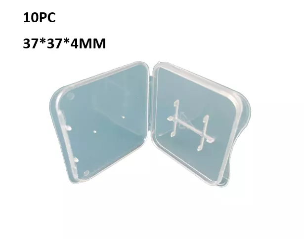 10Pcs Micro SD TF Memory Card Box Case Holder Clear Plastic Storage Container