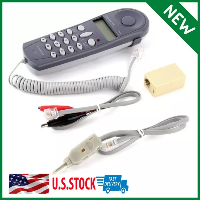 Telephone Phone Line Network Cable Tester Butt Test Tester Lineman Tool Cable