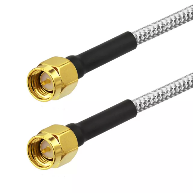 SMA Male to SMA Male Plug solder .141" RG402 Semi Rigid Coaxial Pigtail Cable 1m