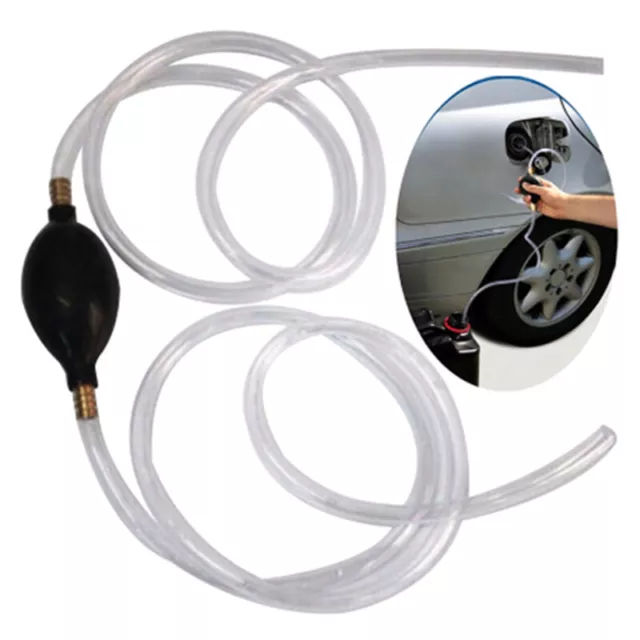 Auto Car Siphon Syphon Hose Tube Liquid Transfer Manual Hand Pump To*FY