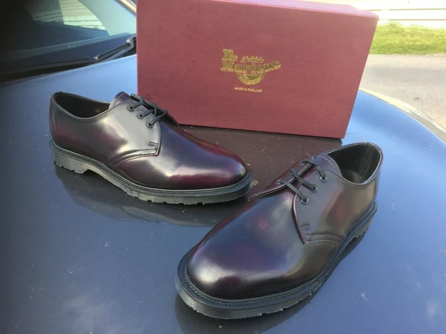 Dr Martens 1461 scarpe in pelle arcadia viola destriero UK 6 EU 39 Made in England