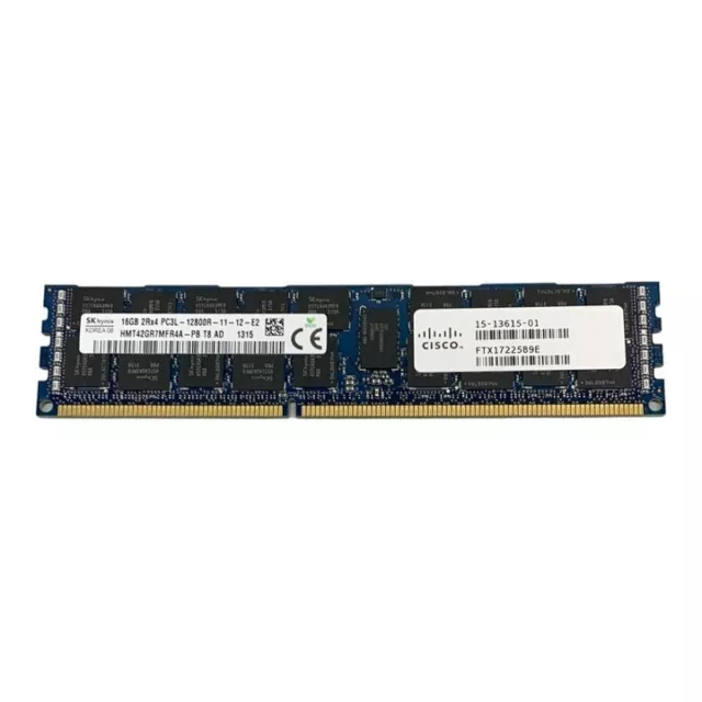 SK hynix Cisco 16GB 2Rx4 PC3L-12800R DDR3-1600 1.35V ECC REG Server Memory RAM