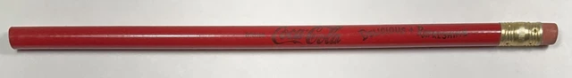 Vintage Drink Coca-Cola Red Pencil Coke UNUSED Black Lettering Delicious Refresh