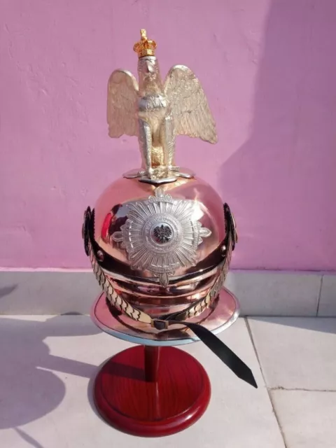 German Pickelhaube Copper Brass Helmet Prussian Officers Eagle
