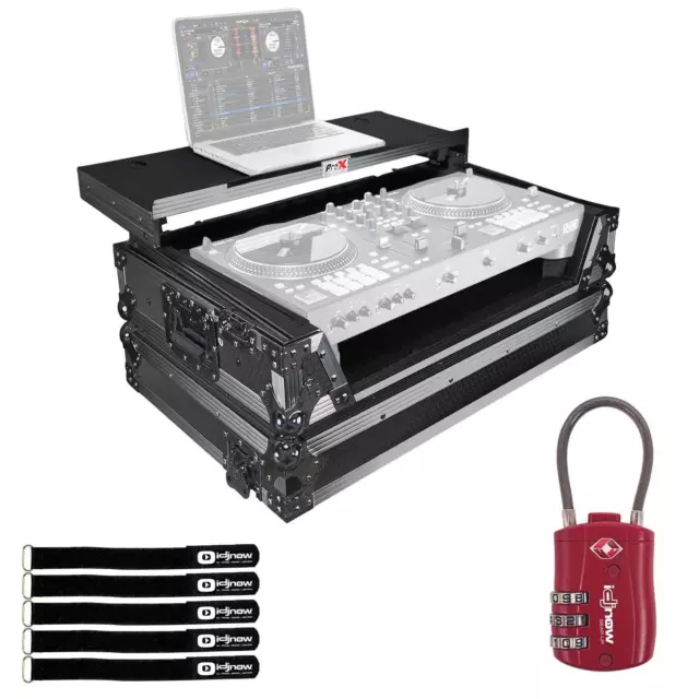 ProX XS-RANEONE WLTBL Black RANE ONE DJ Flight Case with Red TSA Lock idjnow