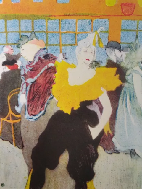 France Postcard Early 1900s Rare Art Toulouse Lautrec Moulin Rouge Woman Clown