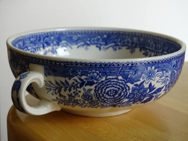 VILLEROY ET BOCH 1 Ancien Bol Faience Modele Burgenland Bleu EUR 15,00