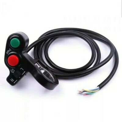Motorcycle Head/Turn Signal Light/Horn ON-OFF Switch 7/8''Handlebar Button Black 3