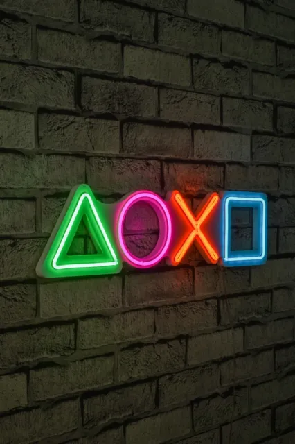 22" PlaystationLed Neon Sign PS5 Wall Decor Led Light Bar Party Gaming Room