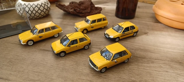Lot Citroen La Poste 1/43  Universal Hobbies Très Bel Etat Ax Saxo Ami 6 LN GS