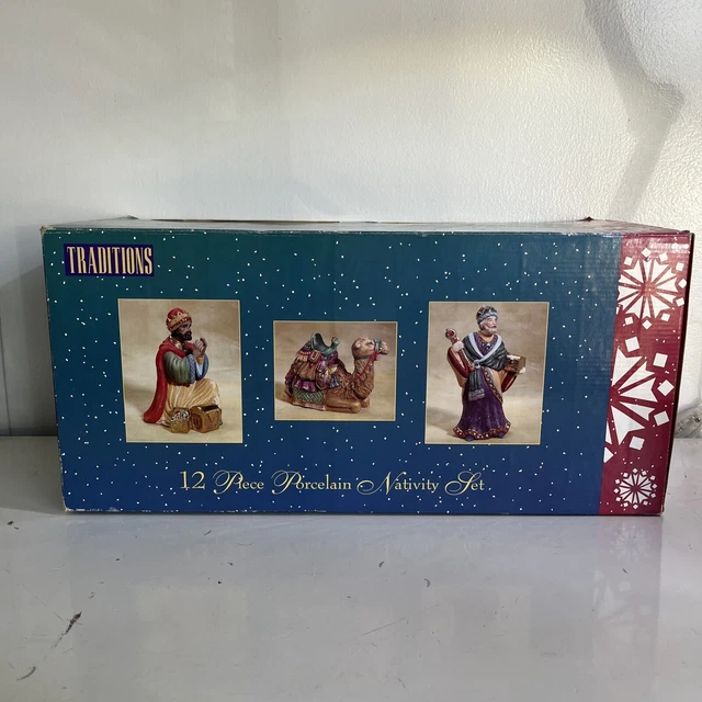 TRADITIONS 12 PIECE Porcelain Nativity Scene Set 75177 Kirkland Costco