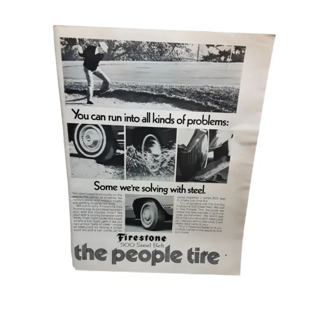 1972 Firestone The People Tire Original Print Ad Vintage