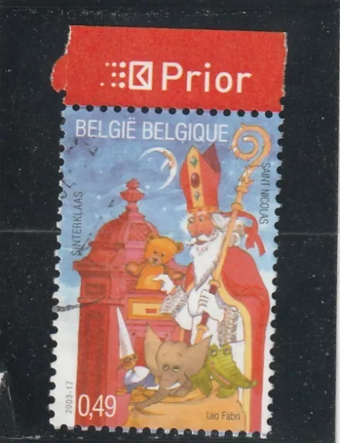 L5366 BELGIQUE  TIMBRE N° Y&T 3200 de 2003 " Saint Nicolas postant  " Oblitéré