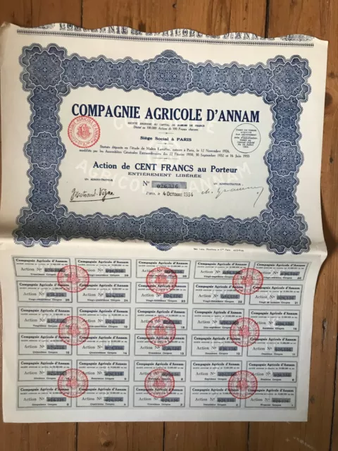Compagnie Agricole d'ANNAM (INDOCHINE)  (Z3)