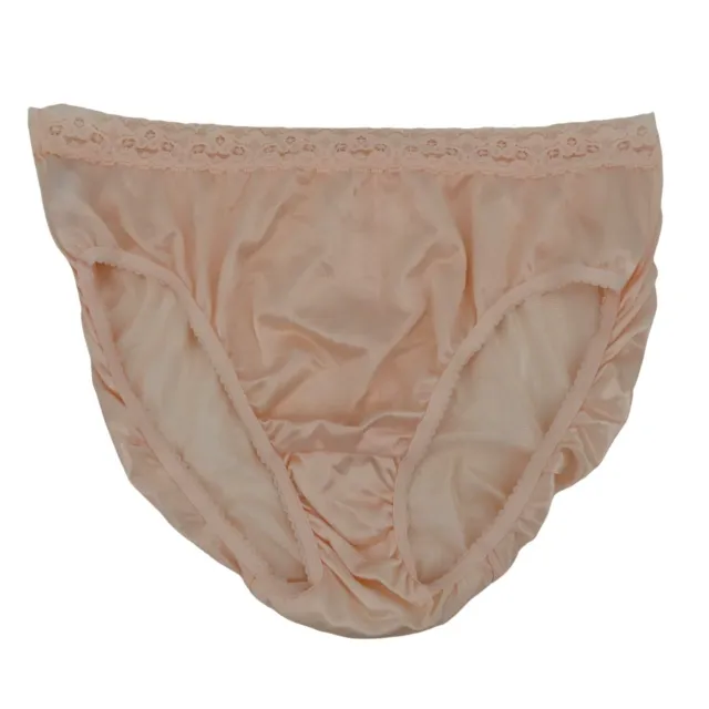Warners Womens 7 Perfect Measure 55695 Brief Panty Solid Peach Lace Trim Nylon