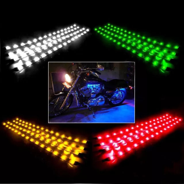 5x Waterproof 12''/15 12V Motor LED Strip Underbody Light For Car Motorcycle