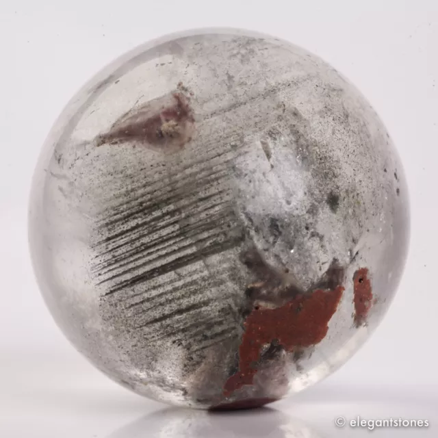 67g36mm Natural Garden/Phantom/Ghost/Lodolite Quartz Crystal Sphere Healing Ball