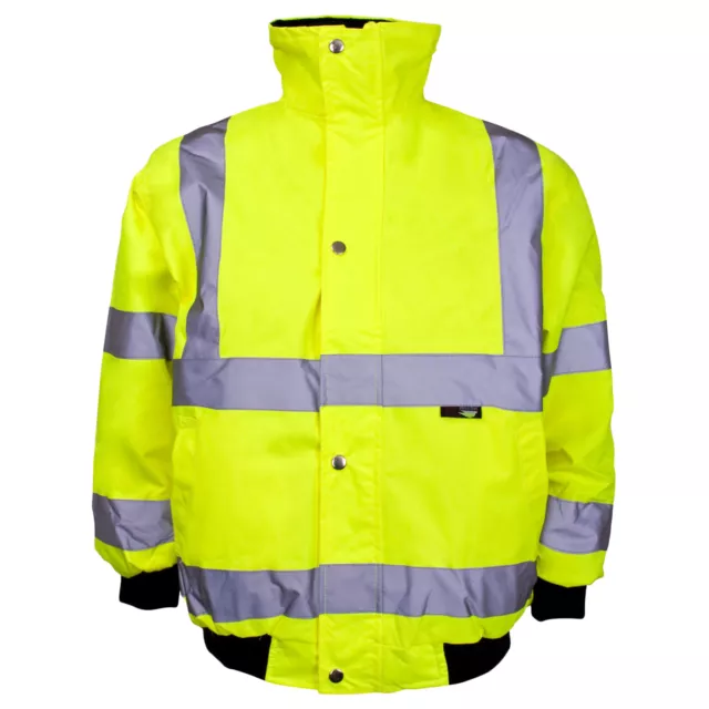 Kids High Visibility Reflective Safety Hi Vis Bomber Jacket Junior Boys Girls