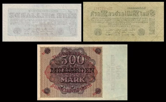 1 - 500 Milliarden Mark - Reichsbanknoten Oktober 1923 - 8. Ausgabe-Reproduktion 3