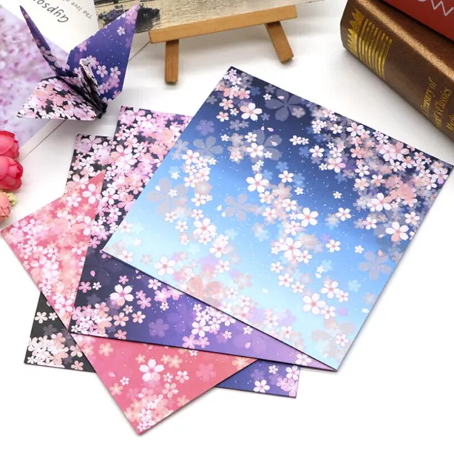 60/65Pcs Space Star Flower Origami Paper Double Sided Folding DIY Papers Cra  Fg