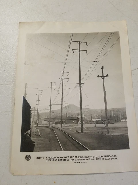 Chicago Milwaukee St. Paul Railroad Electrification Print. GE PUBLICATION BUREAU