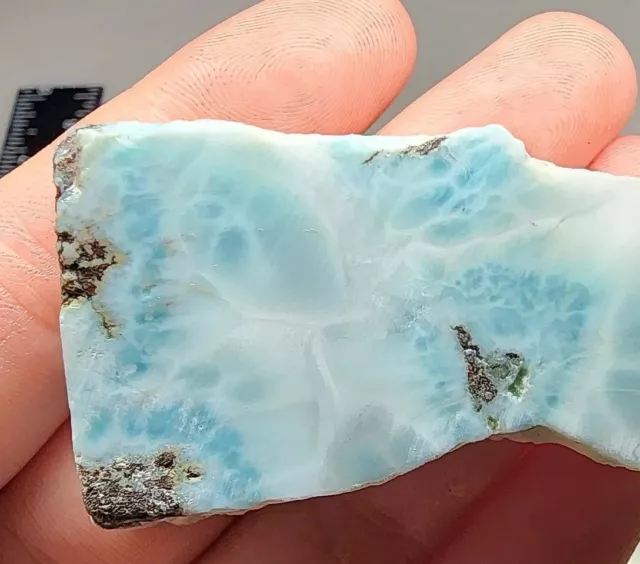 43g Quality Blue Larimar Slab - Natural Dolphin Stone - Rare Lapidary Rough