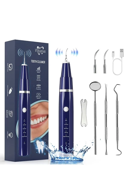 Plaque Remover For Teeth Ultrasonic Tooth Cleaner Dental IPX7 Waterproof NEW