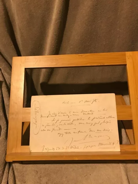 Jules Massenet compositeur Lettre autographe signée Saint Hilaire Roi Lahore