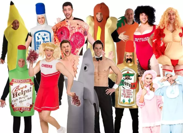 Men Stag Night Costume Funny Novelty Comedy Silly Adults Fancy Dress Cheerleader