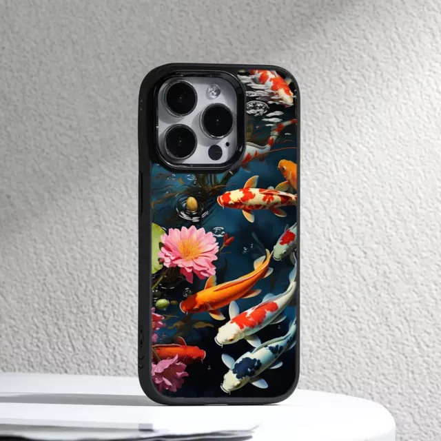 Rigid Plastic Phone Case beautiful koi fish jumping For Galaxy A15 A53