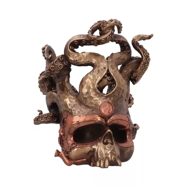 Vino Vessel Resin Ornamental Tentacled Steampunk Skull  21cms Nemesis Now