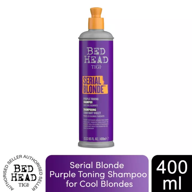 Bed Head By TIGI Serial Blonde Purple Toning Shampoo for Cool Blondes, 400ml