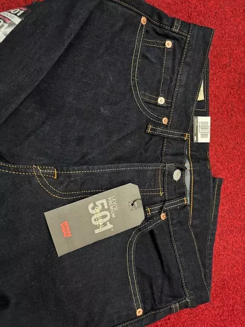 Levi's® 501 Original Regular Fit Mens Jeans Dark Blue 2