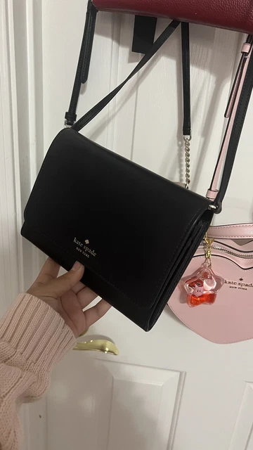 Kate Spade New York Magnolia Street Addison Crossbody Wallet Black $199 NWT