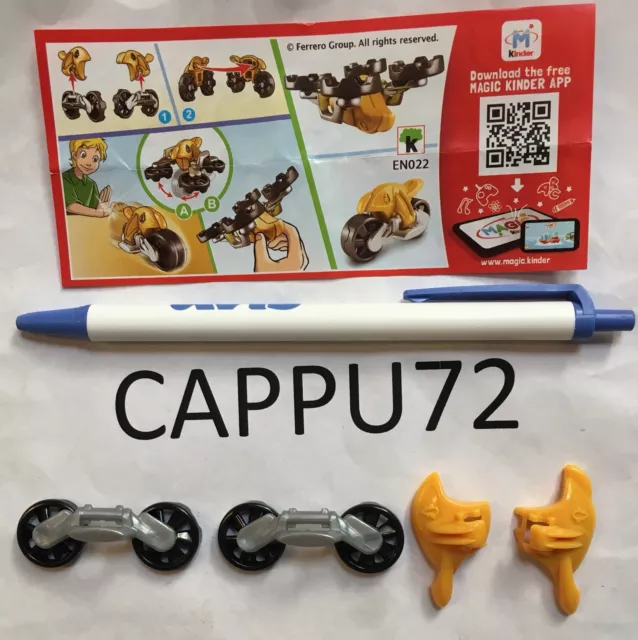 Moto Jaune + Bpz EN022 (Moto Transformers) -kinder Surprise Sindy 2018/2019