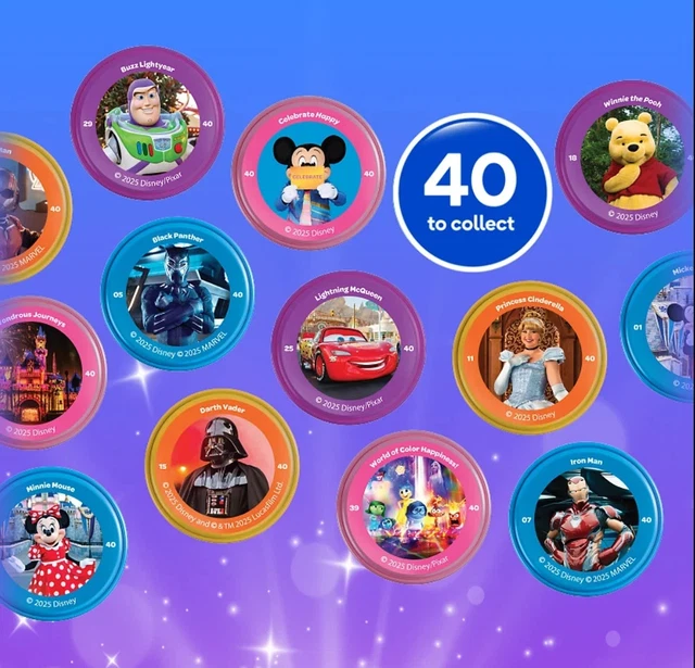 WOOLWORTHS DISNEY DISCS /Cards 2025 Disneyland 70th Anniversary $2.95 ...