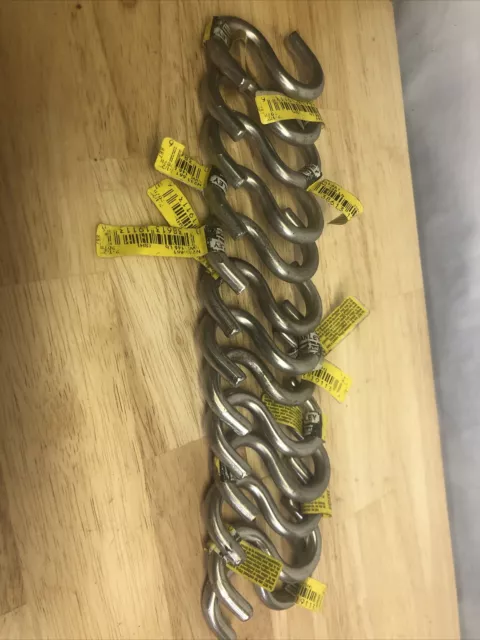 Lot of 13 National Hardware 2-1/2" Heavy Duty S Hook Stainless Steel 145 Lbs NIB