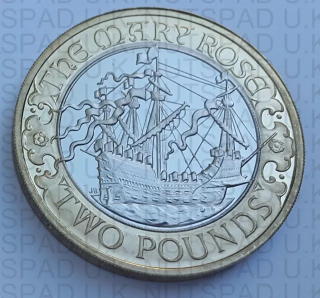 2011 Royal Mint " 500th Anniversary Of The Mary Rose " PROOF  £2 Two Pound Coin