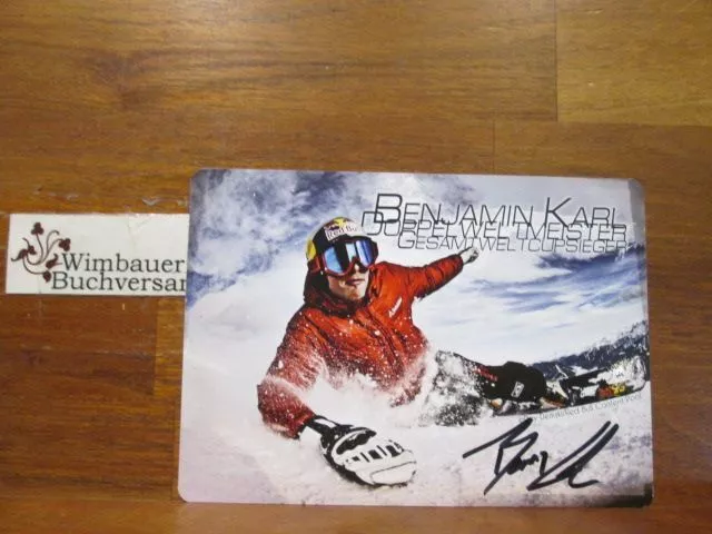Original Autogramm Benjamin Karl Snowboard /// Autogramm Autograph signiert sign