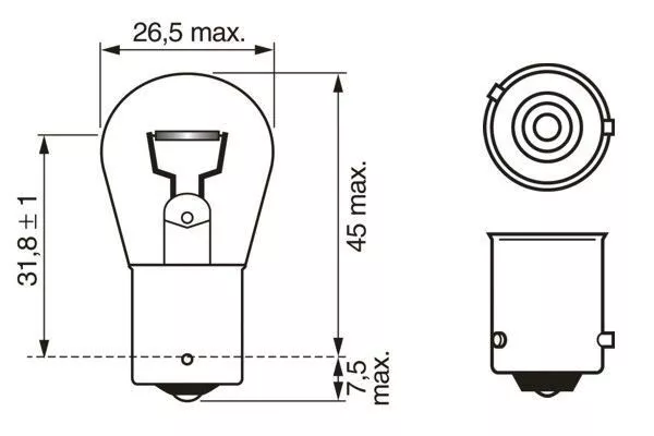 Bosch 1 987 302 213 Direction Indicator Bulb For Hyundai Santa Fe 2.7 V6 GLS 4x4