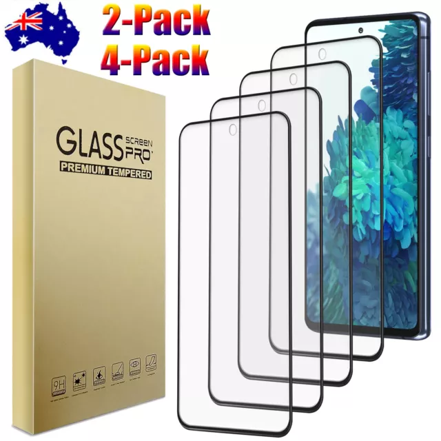 For Samsung Galaxy S20 S21 S23 FE S24 Full Cover Tempered Glass Screen Protector