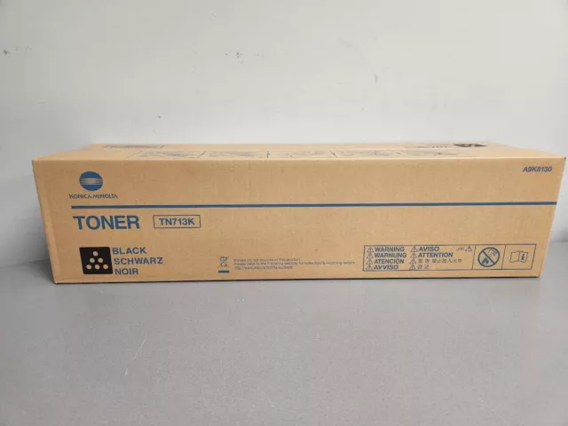 Konica Minolta A9K8130 (TN-713K) Black Toner Cartridge, bizhub C659 C759