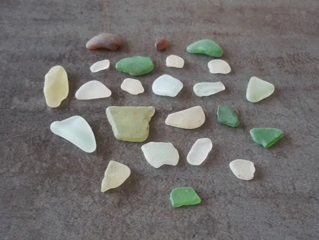 North East English Scarborough Sea Glass 23 pieces for craft jewellery projects