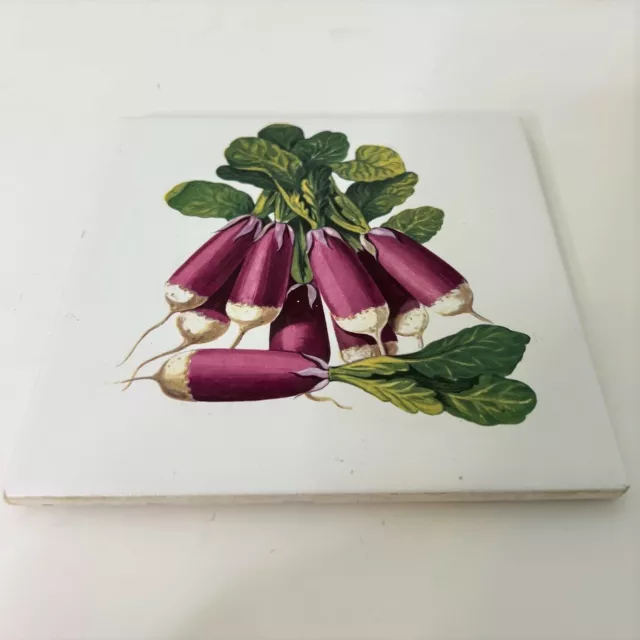 H&R Johnson Vintage English Tile Turnips 6x6 Square 2