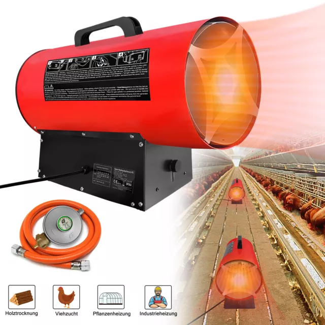 30kW Gasheizer Gasheizgebläse Gasheizstrahler Bauheizer Hallenheizer Gasgebläse#